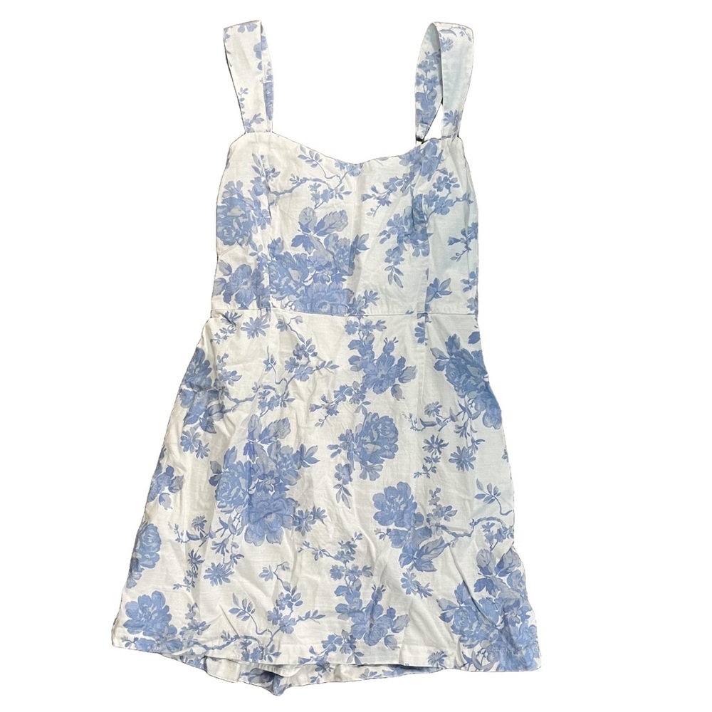 Abercrombie & Fitch Blue and White Floral Mini Dress Medium